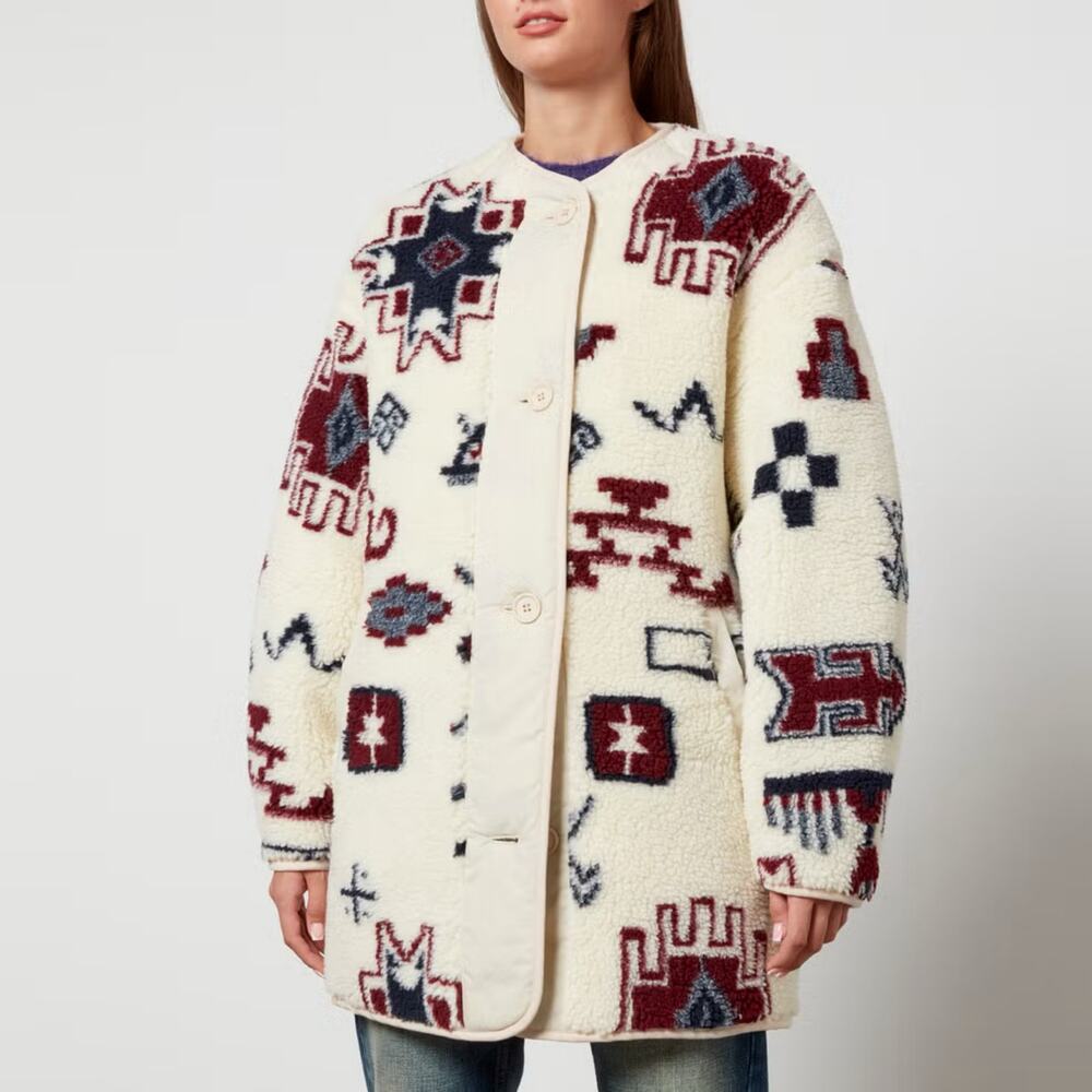 Fleece Cream and Red Patterned Jacket
Isabel Marant Inspired